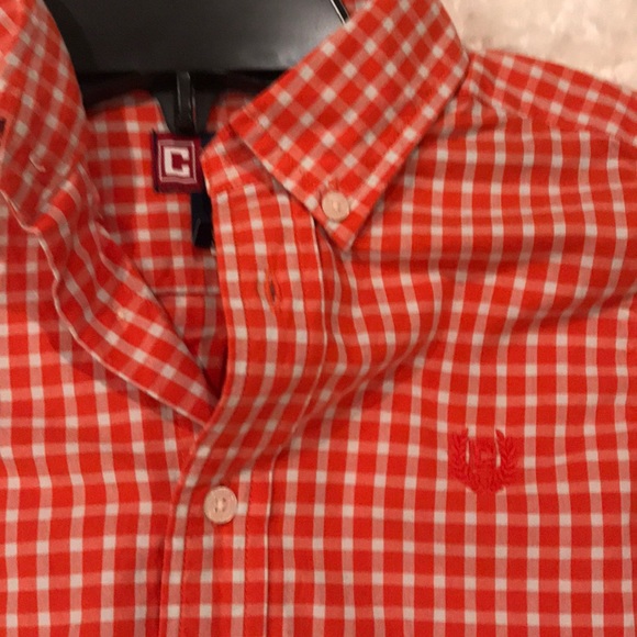 Plaid orange boys shirt - Picture 3 of 3